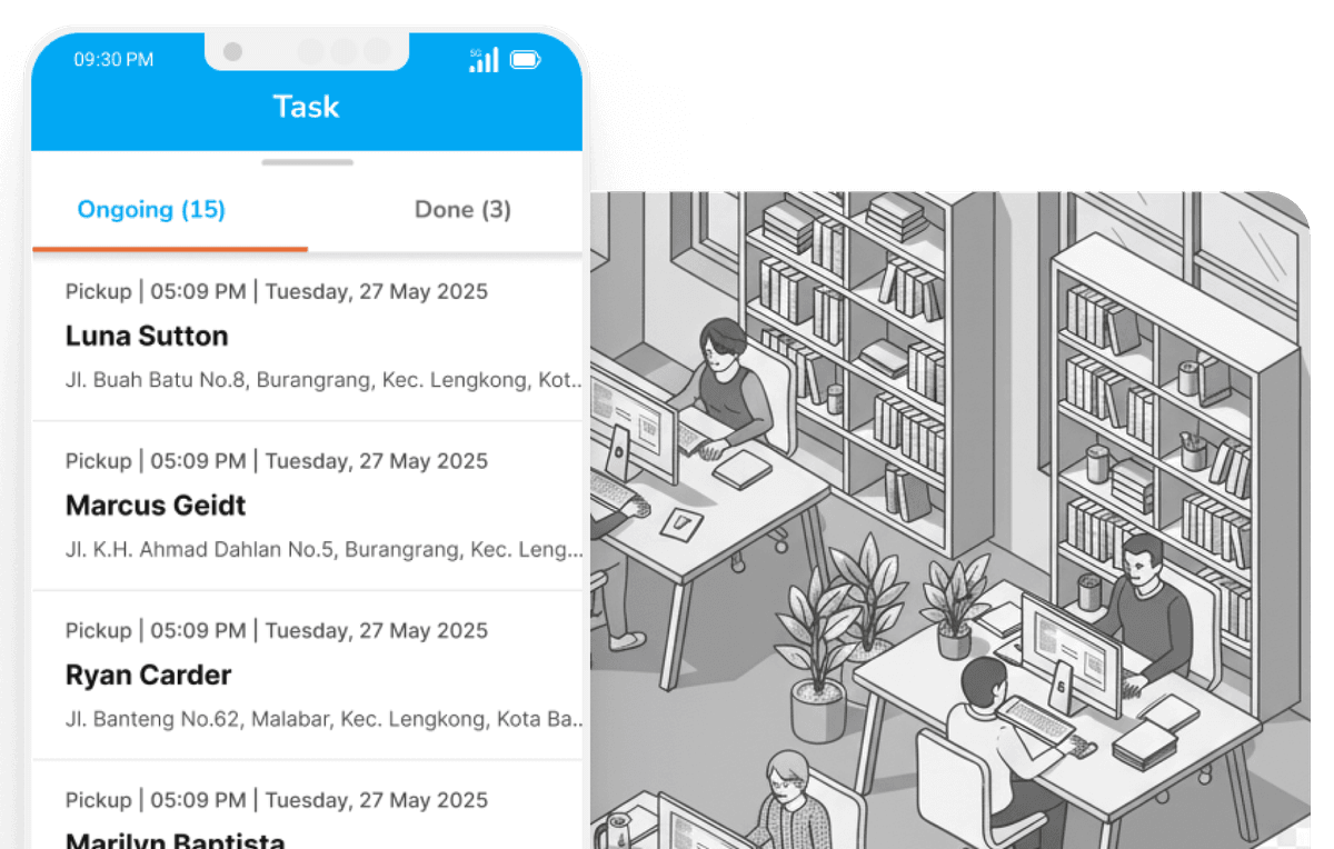 Gambaran fitur aplikasi lapangan