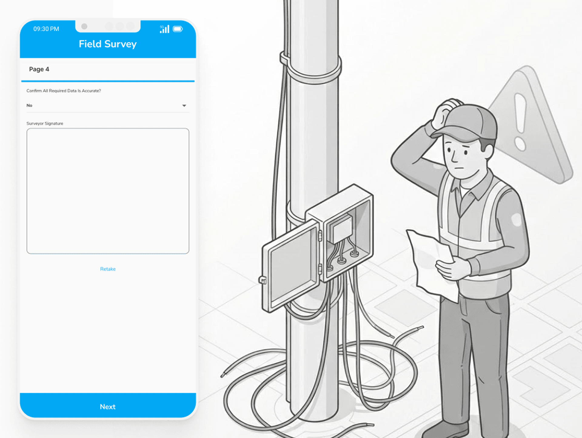 Structured survey data collection