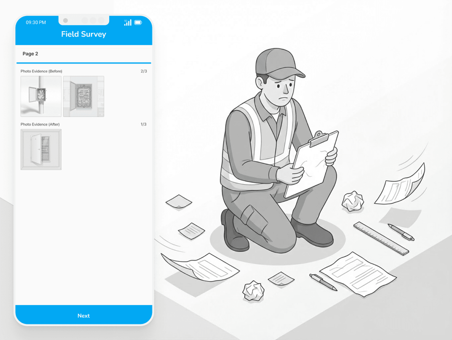 Real-time survey sync and reporting