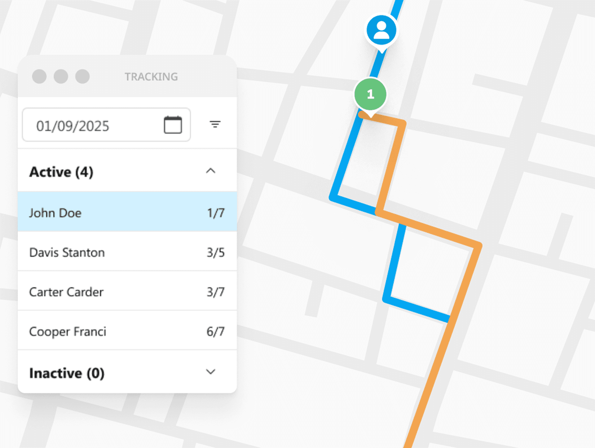 Regional survey status tracking
