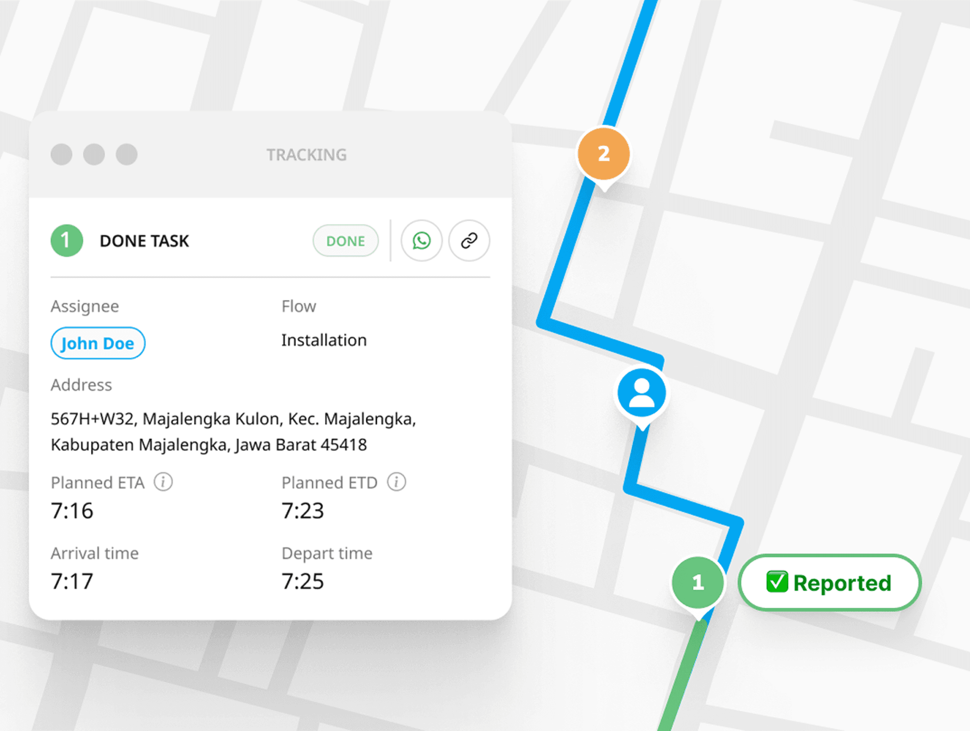 Regional installation tracking