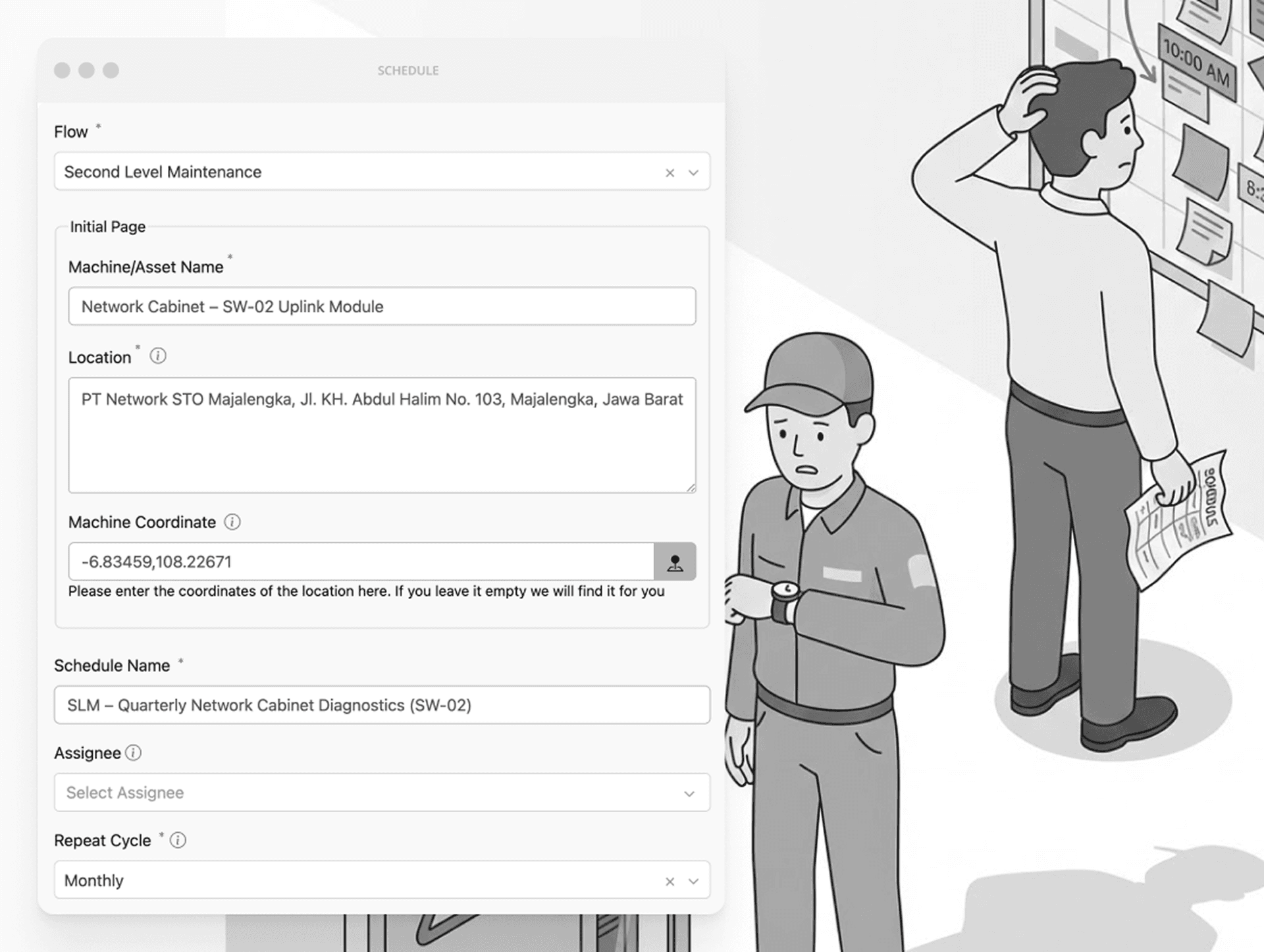 Multi-step repair scheduling