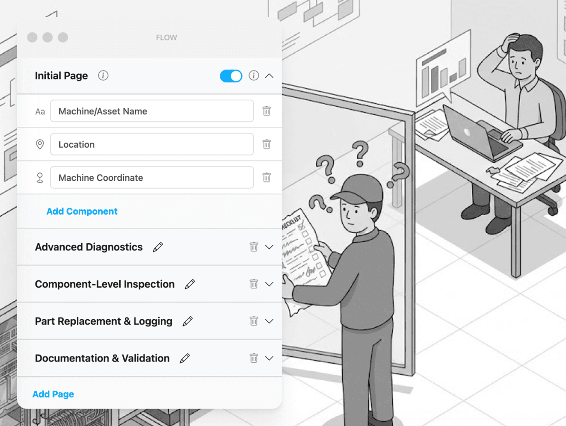 Multi-step repair progress monitoring