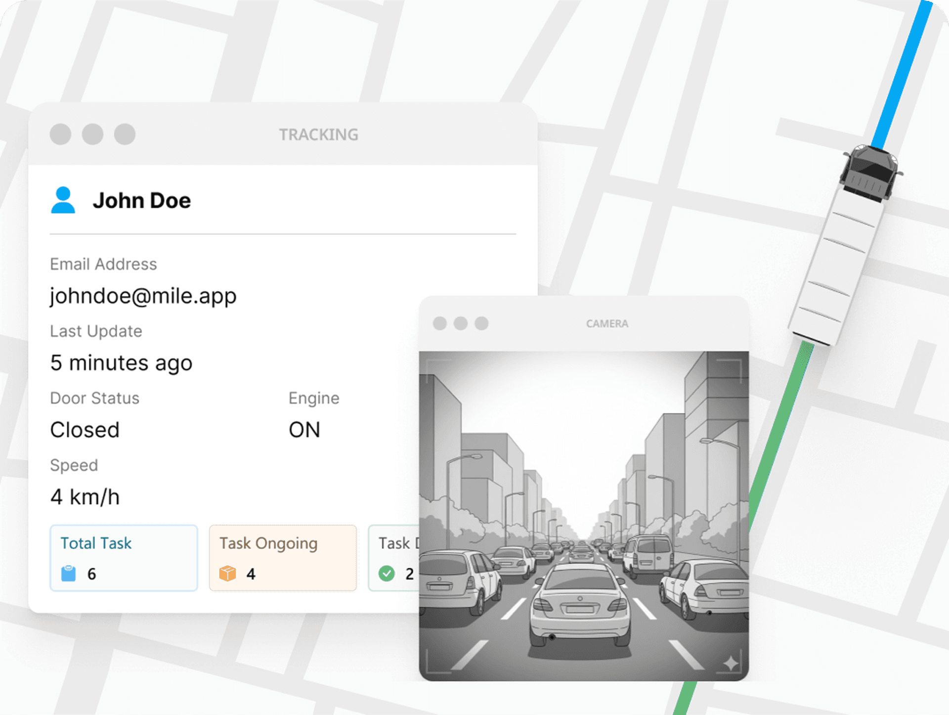 Real-time vehicle visibility dashboard