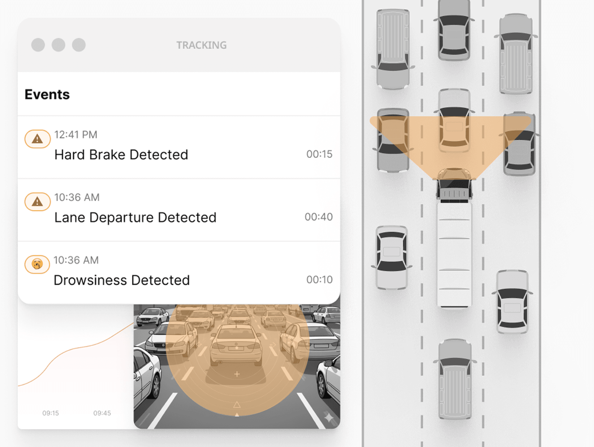Safety event history for driver coaching
