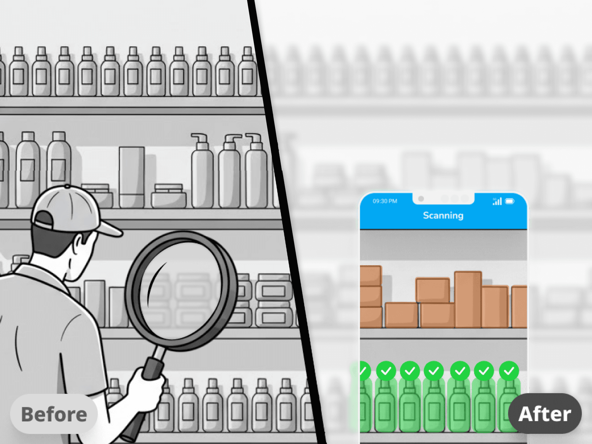 Audit di toko otomatis dengan ponsel