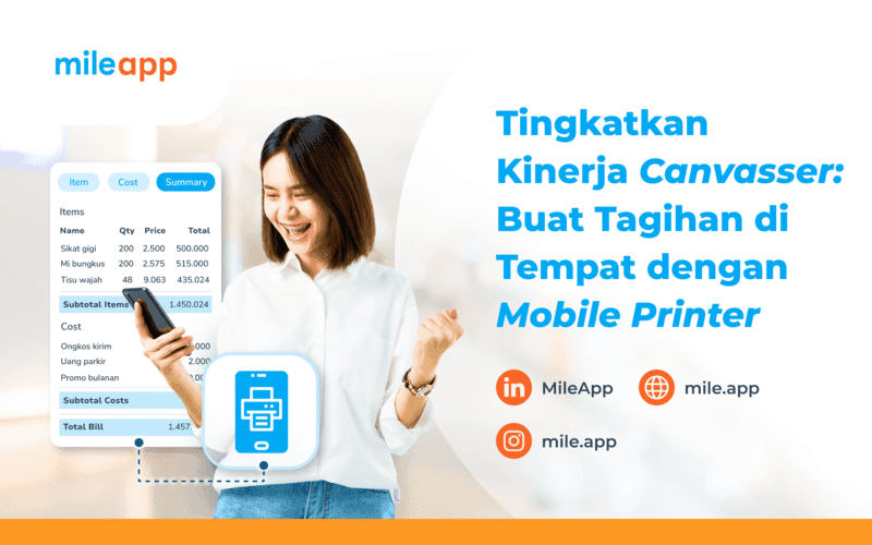 Tingkatkan Kinerja Canvasser: Membuat Tagihan di Tempat dengan Mobile Printer